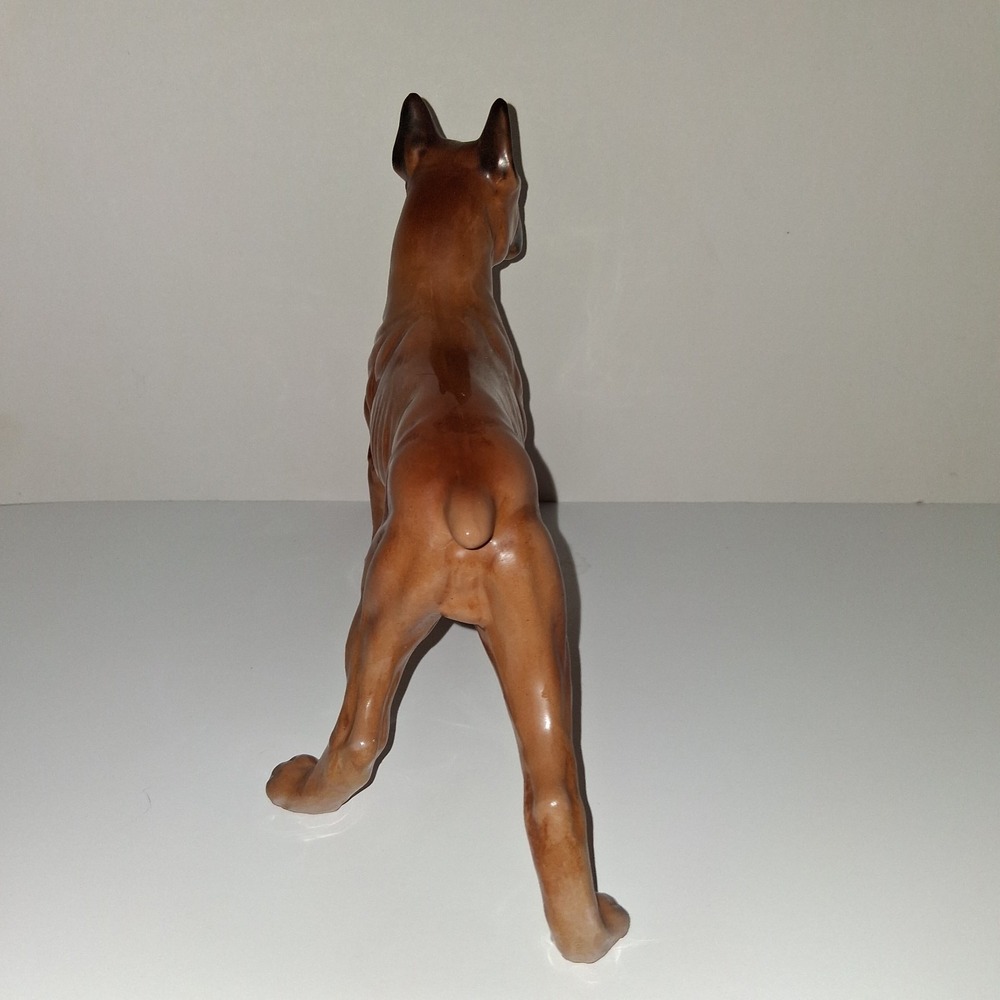 Vintage Boxer Dog Figurine Porcelain Ceramic Figure Japan - Picture 4 of 7